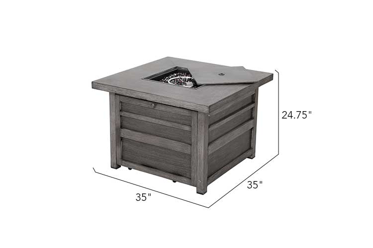 Darcy Aluminum Fire Pit Table