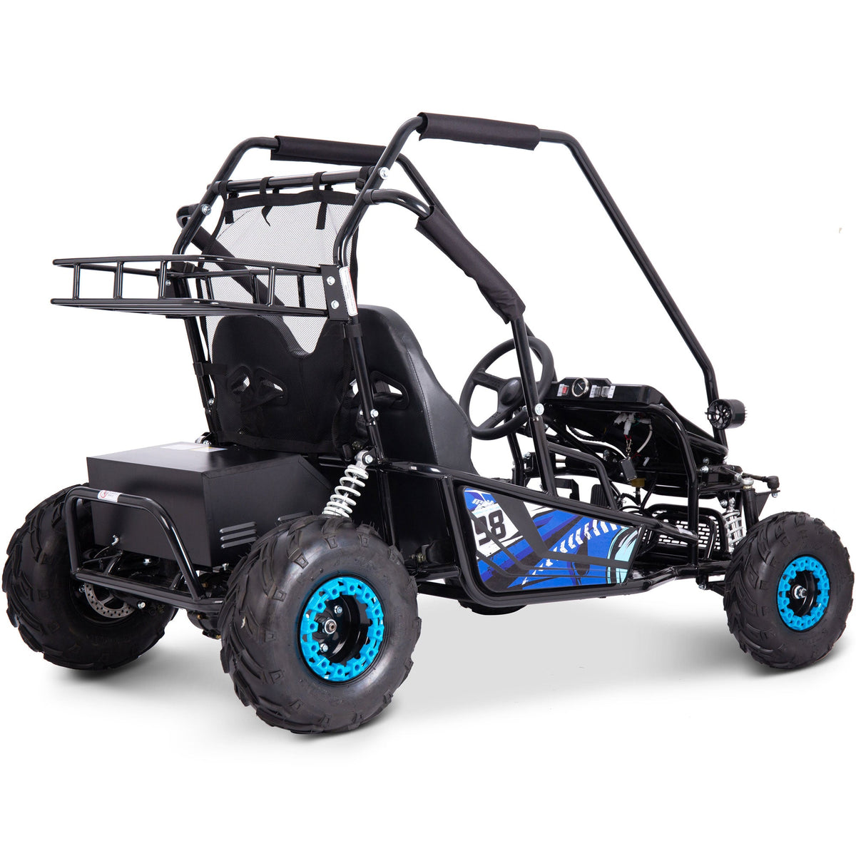 60V 2000W Electric 2-Seater Go Kart for Kids & Adults