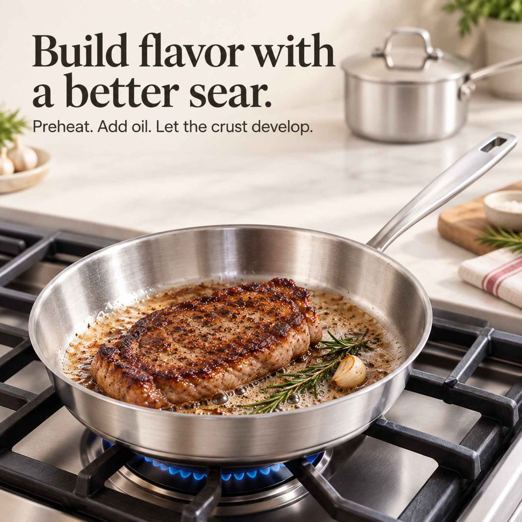 5-Ply Stainless Cookware Set, 7-Piece