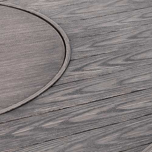 Tenaya Round Wicker Fire Pit Table with Metal Cover