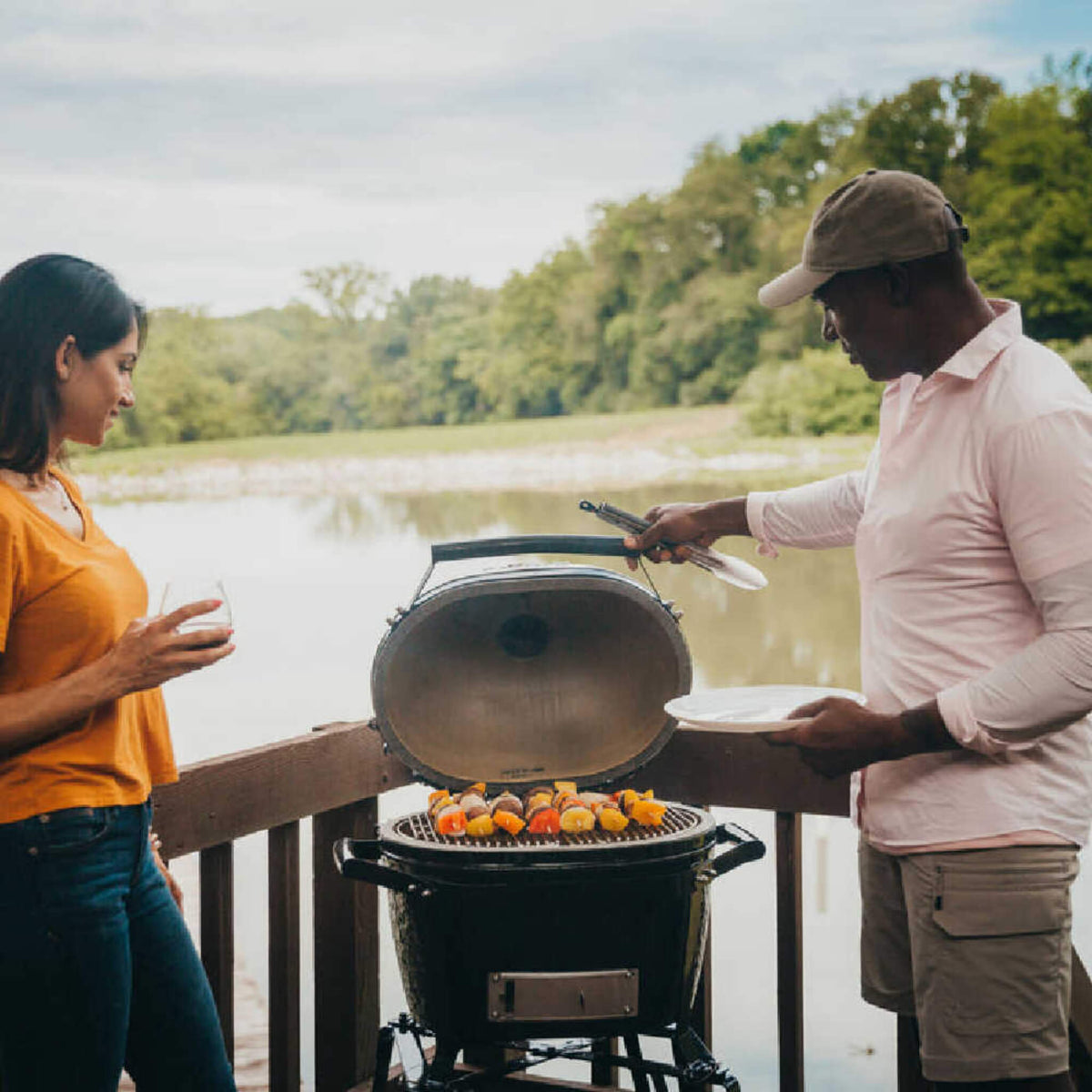Primo Oval XXL Black Ceramic Kamado Charcoal Grill [PGCXXLH]