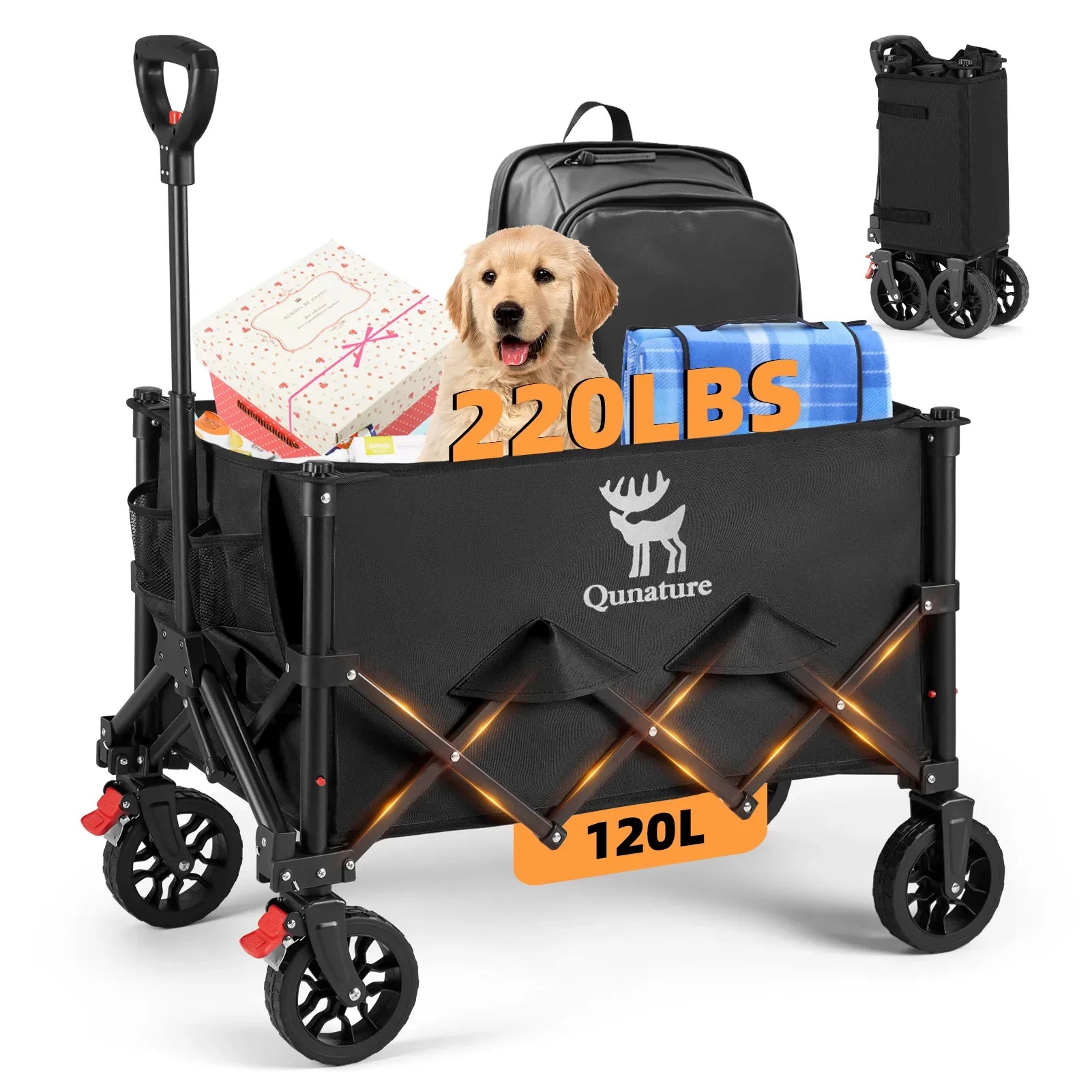 220lbs Foldable Utility Wagon