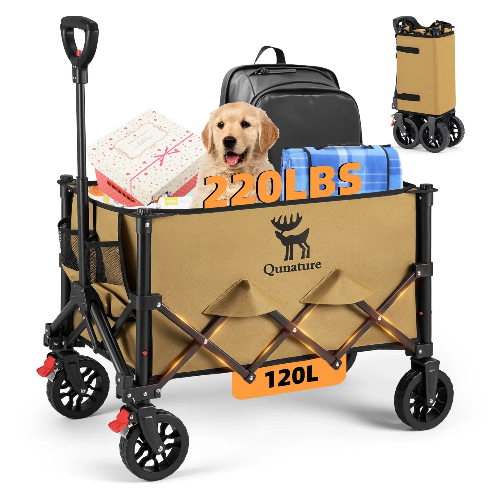 220lbs Foldable Utility Wagon